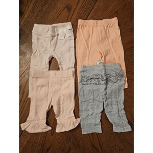 Baby Girl Bundle Of 4 Girly Pants Size 3-6 Months Bundle